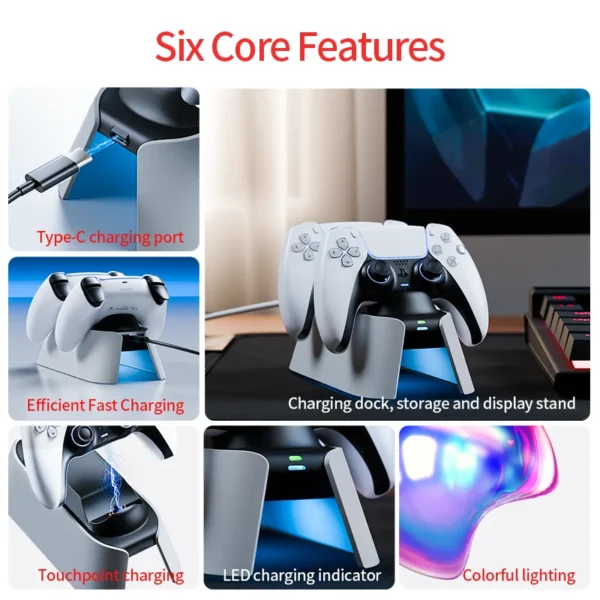 kf-S211864cac3c0467596b0ac2e5cdf05fa2 Sony PlayStation 5 DualSense Wireless Controller Ladestation für PS5 Gamepad