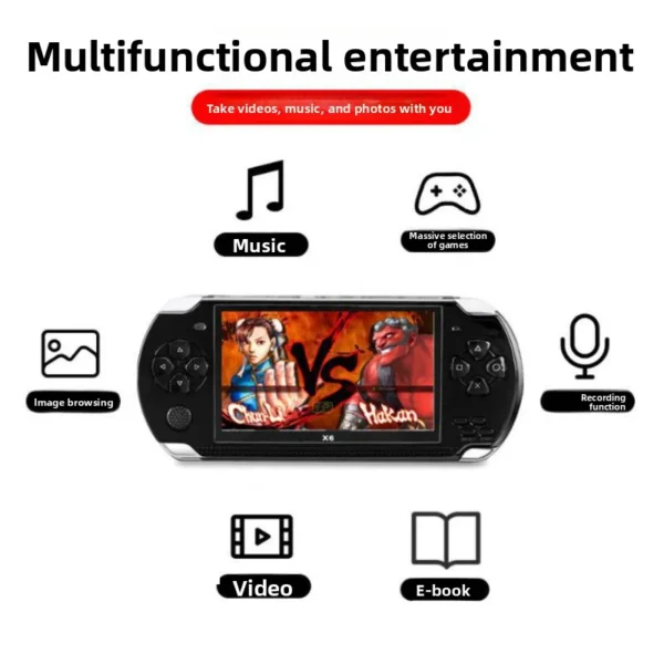 PSP 3000 X6 Gaming Konsole inkl. 12 Emulatoren und mit 10000 Retro Arcade-Spielen