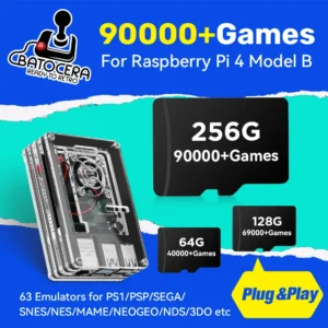 Speicherkarte für Raspberry Pi4 Model B mit über 90000+ Retrospielen und Batocera OS