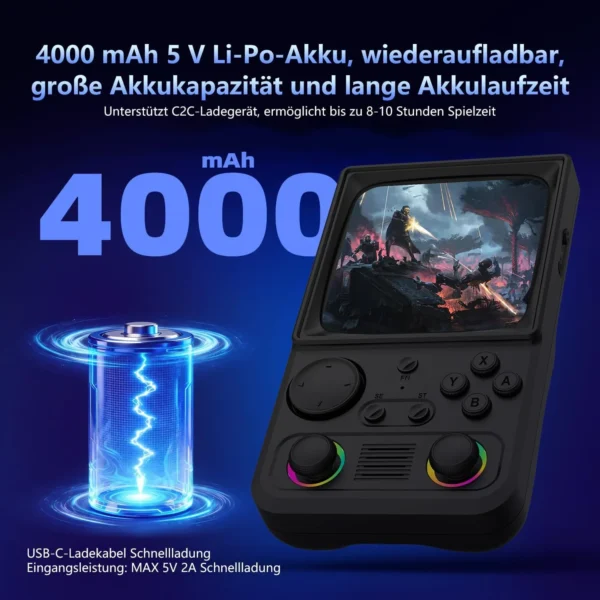 r36tmax retro handheld spielkonsole, retrospielkonsole mit 4,0″ ips-bildschirm und über 18.000 klassischen spielen