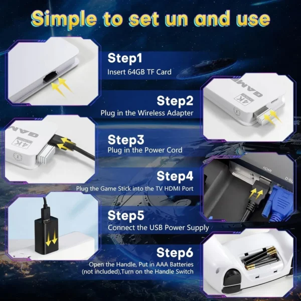 2026 retro konsole mit über 20.000 spielen, 23 emulatoren, 4k hdmi