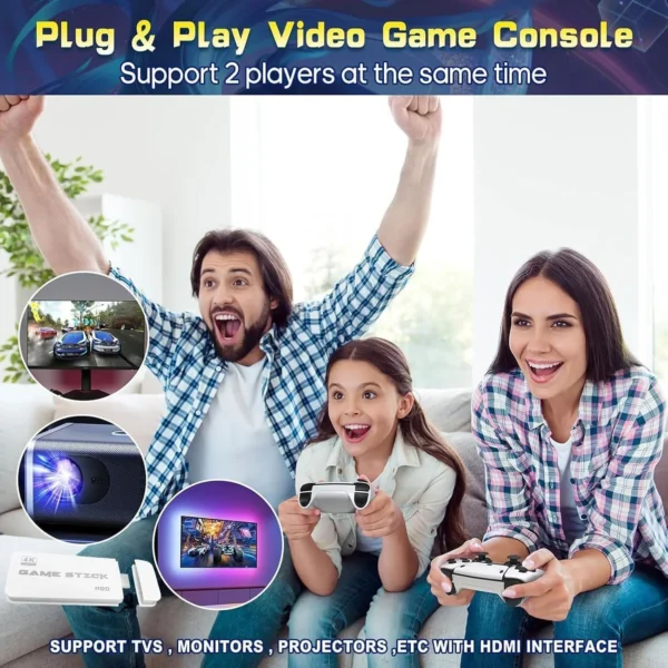 2026 retro konsole mit über 20.000 spielen, 23 emulatoren, 4k hdmi