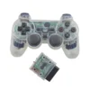 transparentes kabelloses gamepad für ps2 vibrations-joystick, kompatibel mit sony playstation 2
