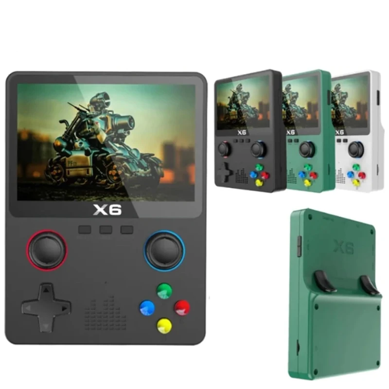 X6 3,5 Zoll ips tragbare Handheld Spielekonsole inkl. 10000 Retro Spiele