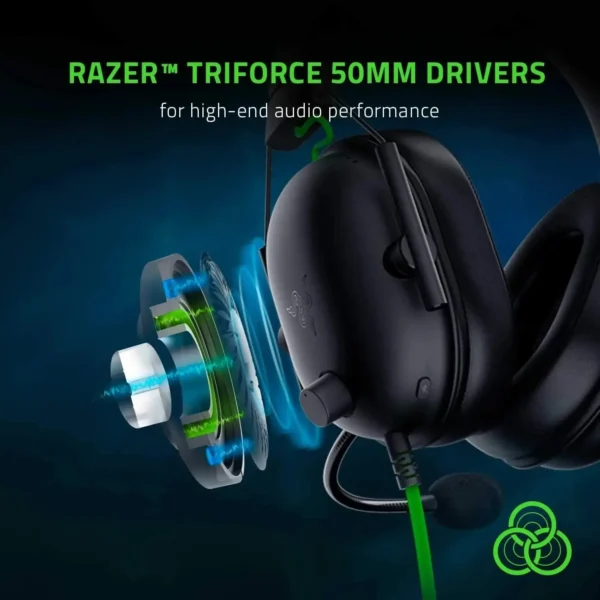 razer blackshark v2 x wired esports headset fortschrittliche passive geräuschunterdrückung, 7.1 surround sound, hyperklares nierenmikrofon