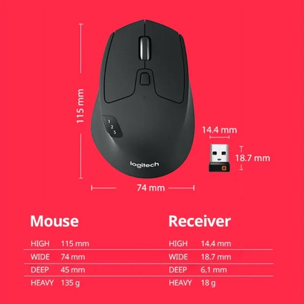 logitech m720 drahtlose bluetooth maus union effizientes komfortables gefühl