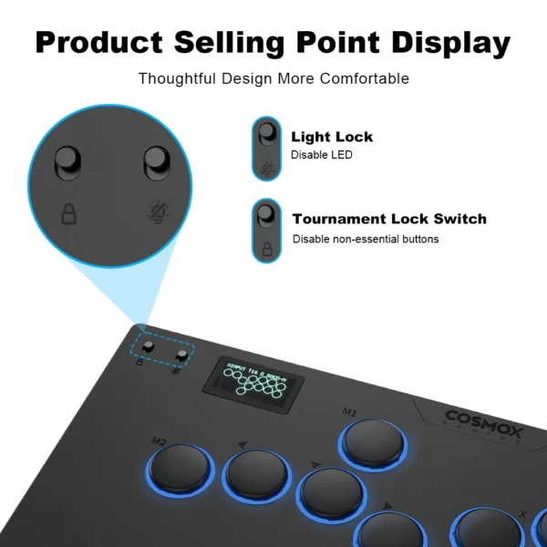 cosmox m ultra mgen 2 controller für ps4 ps5 steam switch pc / arcade gaming tastatur