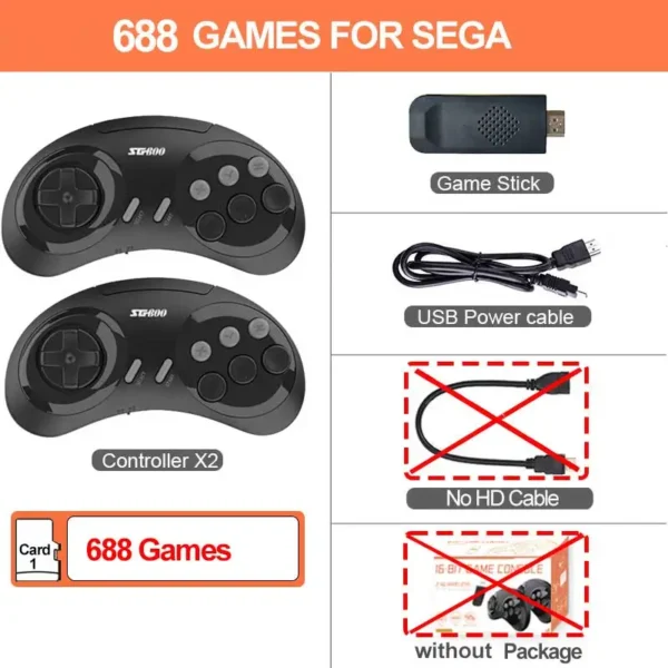 vilcorn mini 4k game stick 16-bit videospielkonsole inkl. sega genesis mega spiele / retro system tv spielekonsole