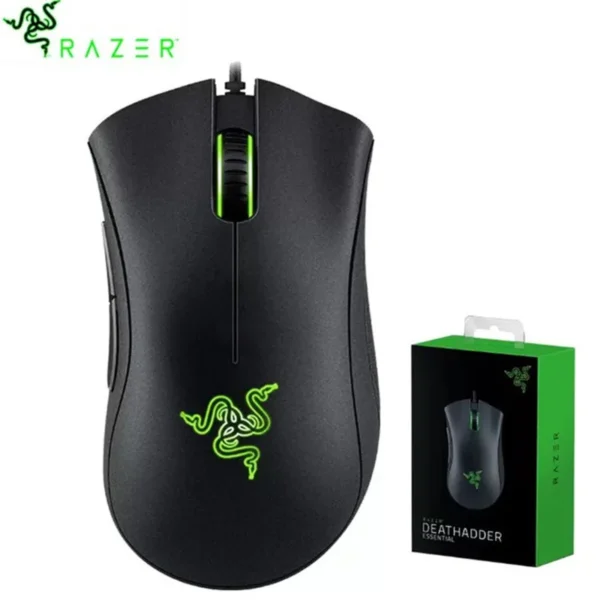 razer death adder essential kabelgebundene gaming maus / 6400 dpi 5 unabhängige tasten für laptop-pc-gamer