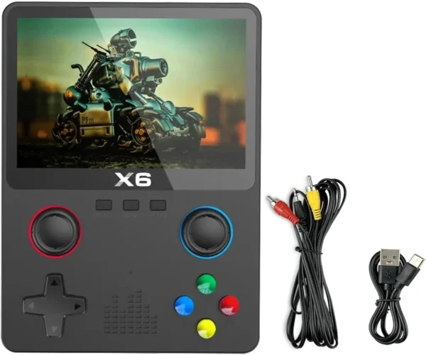 x6 3,5 zoll ips tragbare handheld spielekonsole inkl. 10000 retro spiele