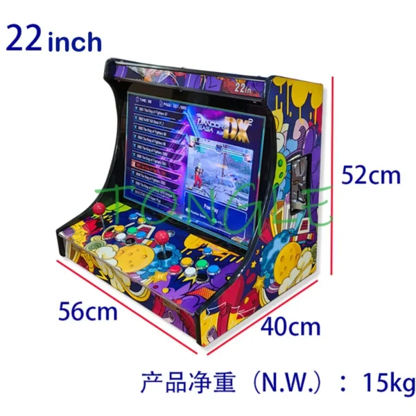 Kf-Saefdca3E61C34B53Bef367Da915E97846 2-spieler arcade videospielkonsole mit 22-zoll-lcd bartop bildschirm, ausgestattet mit saga arcade dx inkl. 26800 spielen