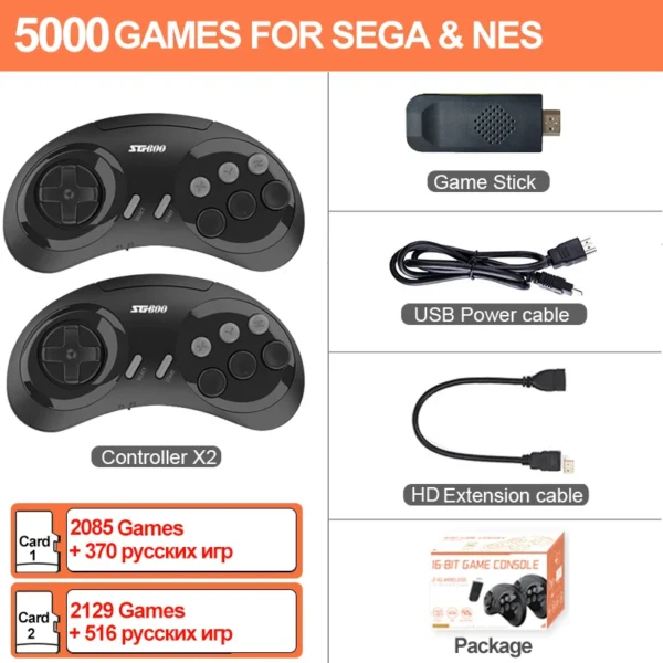 vilcorn mini 4k game stick 16-bit videospielkonsole inkl. sega genesis mega spiele / retro system tv spielekonsole