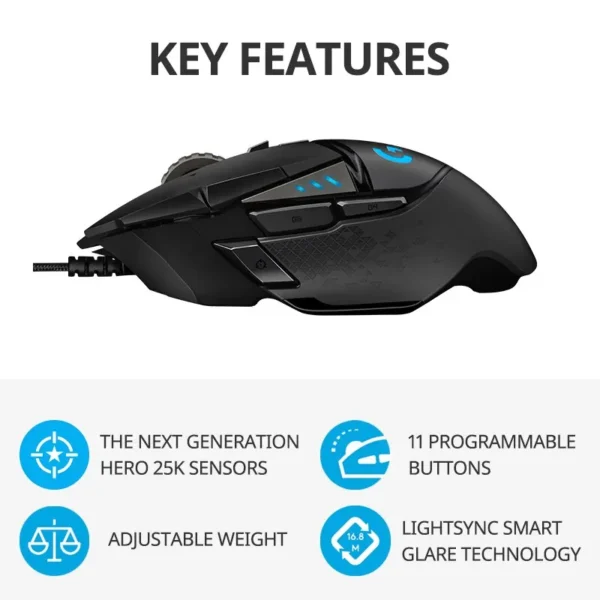 logitech g502 hero master gaming maus esports kompatibel inkl. makro cs programierung