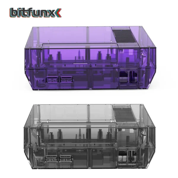 bitfunx ersatzgehäuse transparente schutzhülle für nes nintendo entertainment system konsole