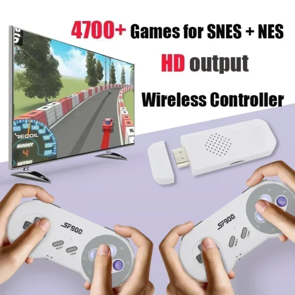 sf900 konsole 16-bit-spielstick inkl. 5000 nes/snes retro-spiele hd-videospielkonsolen mit kabellosen controllern