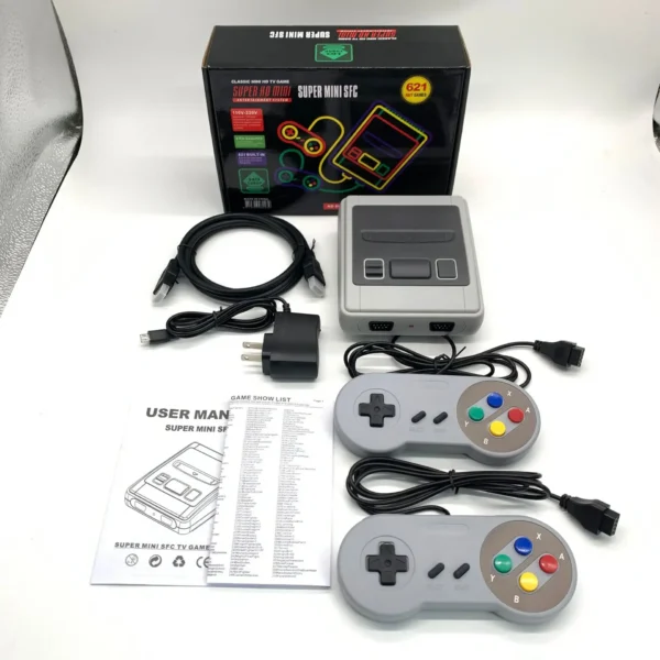 sfc621 mini retro videospielkonsole 4k hdmi für nintendo snes spiele inkl. 620 vorinstallierten spielen