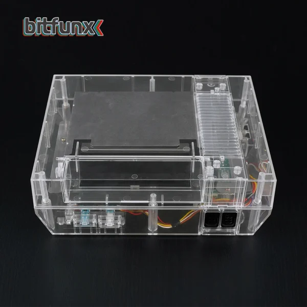 bitfunx ersatzgehäuse transparente schutzhülle für nes nintendo entertainment system konsole