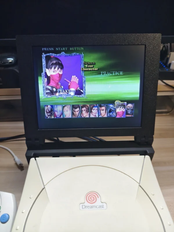 sega dc dreamcast retro arcade spielkonsole inkl. mini monitor mit stereo audio