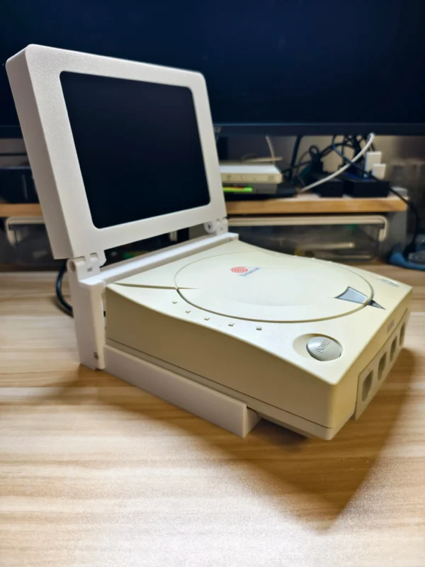 sega dc dreamcast retro arcade spielkonsole inkl. mini monitor mit stereo audio