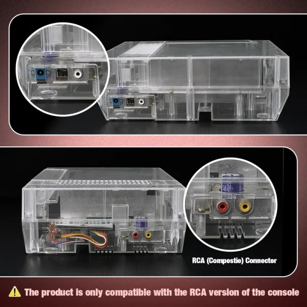 bitfunx ersatzgehäuse transparente schutzhülle für nes nintendo entertainment system konsole