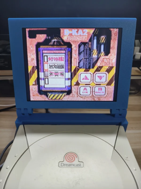 sega dc dreamcast retro arcade spielkonsole inkl. mini monitor mit stereo audio