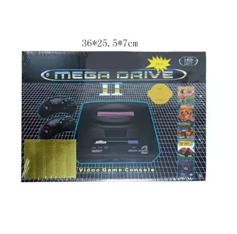 Kf-Sf289B8495Aa8401Eaa8222636F1Bce69V Console de jeux rétro Sega Mega Drive 2 16 bits avec 5 jeux préinstallés