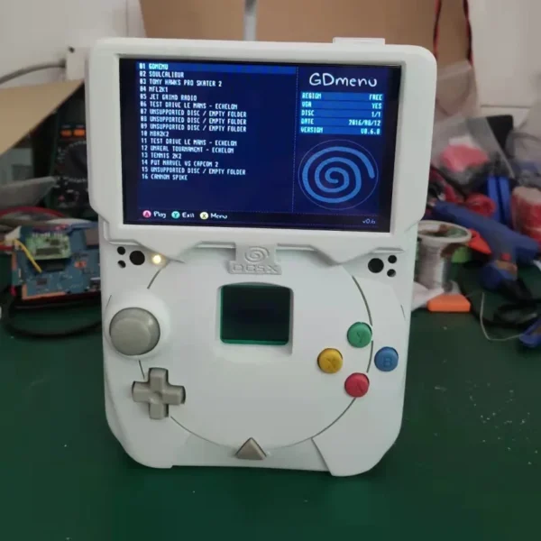 sega dreamcast custom handheld konsole / gdemu oder dreamshell os