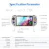 neue 128gb m22 pro tragbare retro-handheld-spielkonsole mit 5,0 zoll ips-bildschirm 1920*1080 display, unterstützt linux emelec
