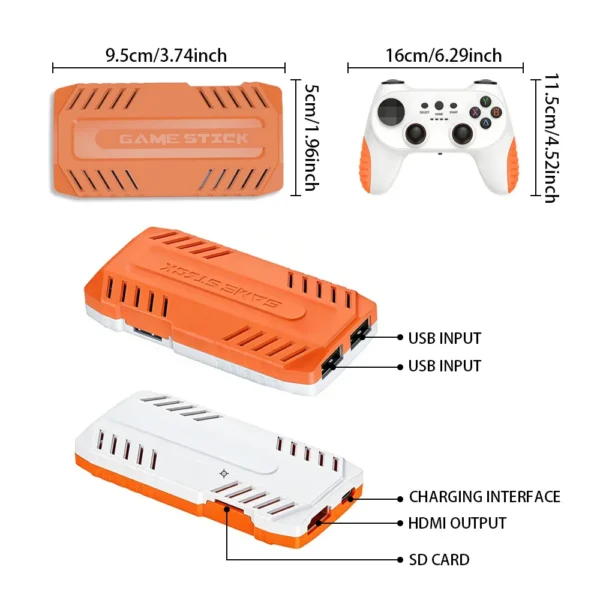 Kf-Sa8Cd1E0F86Bb4836B607Cd7B80653Ae3G x10 pro game stick mit 128gb - 50000+ retro spielen, tv-handheld-spielkonsole mit kabellosen gamepads