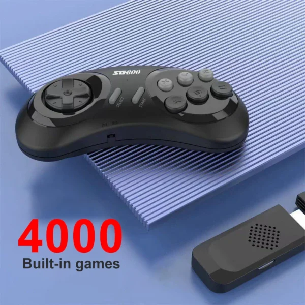sg800 retro spielkonsole, hd-tv videospiel stick, 16 bit, für sega genesis, mit integrierten 4000 spielen und 2 controllern