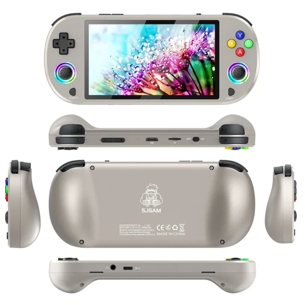neue 128gb m22 pro tragbare retro-handheld-spielkonsole mit 5,0 zoll ips-bildschirm 1920*1080 display, unterstützt linux emelec